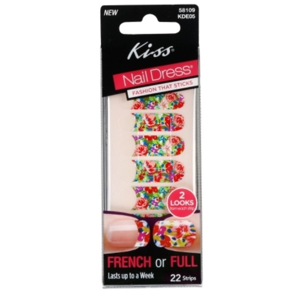 🔥5/$25🔥Kiss Nail Dress Nail Decals - Floral French or Full